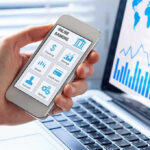 Person using smartphone for online banking