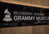 Sign of the Grammy Museum displaying the Recording Academy logo
