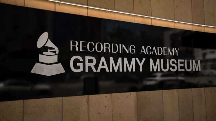 Sign of the Grammy Museum displaying the Recording Academy logo