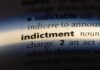 Mexican Governor INDICTED — Cartel Puppet Exposed Close-up of a dictionary page showing the word 'indictment' and its definition