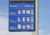 Tanker Routes SEVERED—California Pays Brutal Price Gas station price sign displaying fuel prices